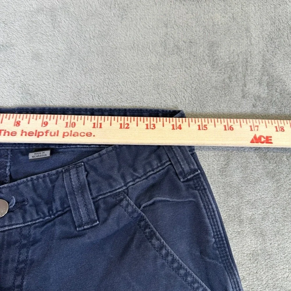 Carhartt Relaxed Fit Canvas Work Pants Navy Blue 30x30 Mens Utility Trousers